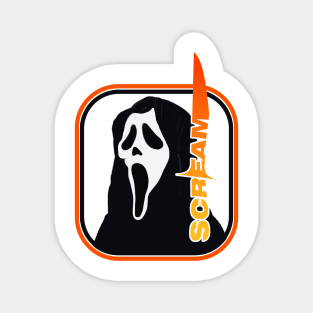 scream VI  (Scream 6)  scary horror movie graphic design by ironpalette Magnet