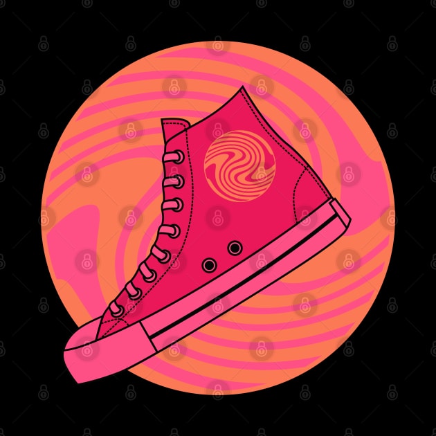 Pink High Top Sneaker by 1001Kites