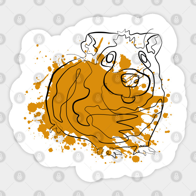 Guinea Pig One Line Drawing Drawing Sticker Teepublic Au,Graffiti Fancy Writing Drawing Word Art