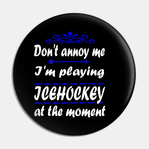 Ice Hockey Bodycheck Puck Stadium Gift Pin by FindYourFavouriteDesign