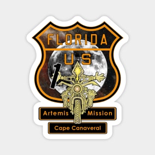 Artemis Mission Cape Canaveral Motorcycle Vacation Magnet