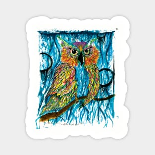 Abstract Owl Magnet