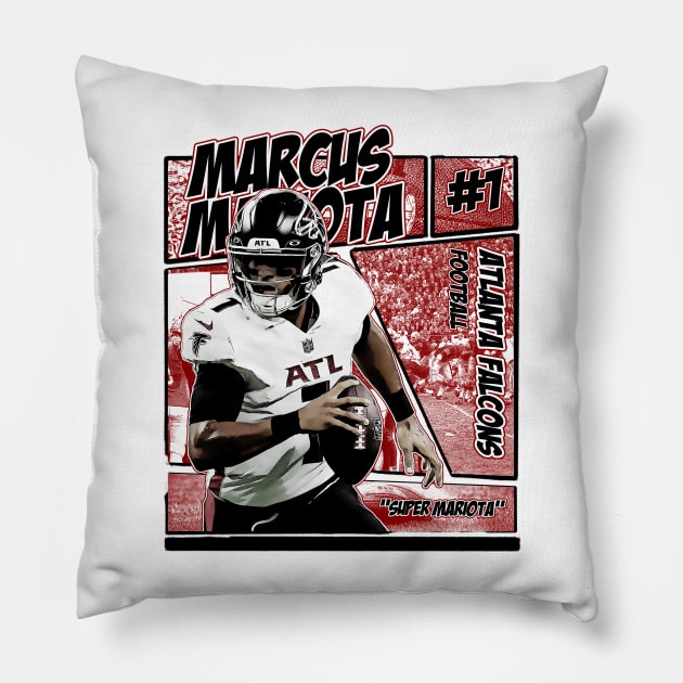 Marcus Mariota // Comics Retro 90s Pillow by Bootlegheavens