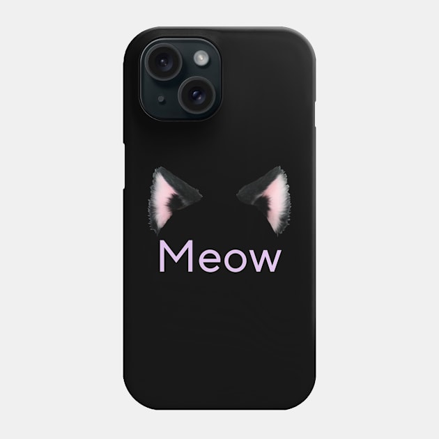 Meow cat Phone Case by Byreem