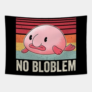 Funny Blobfish No Bloblem Tapestry