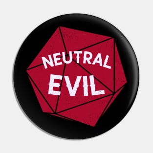 Neutral Evil D20 Pin