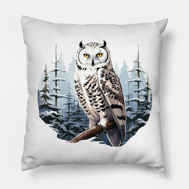 Snowy Owl Pillow by zooleisurelife