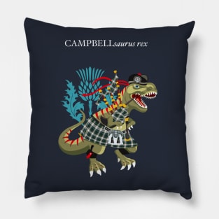 Clanosaurus Rex CAMPBELLsaurus rex Campbell MODERN Scotland Ireland Family Tartan Pillow