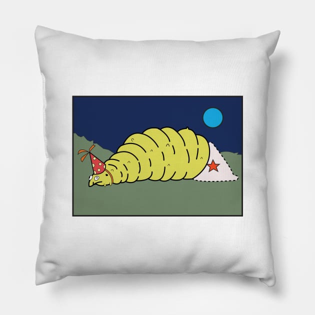 Moon Maggot Pillow by Eugene and Jonnie Tee's