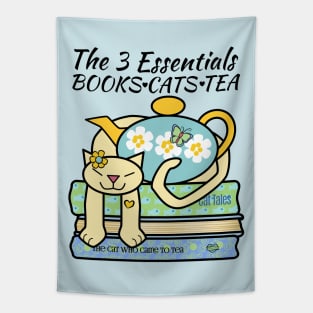 Books Cats Tea Tapestry