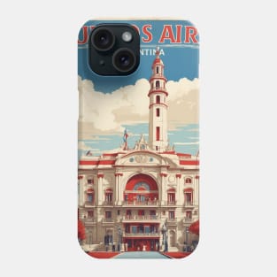 Buenos Aires Argentina Vintage Tourism Poster Phone Case