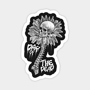 Skull and flower day of the dead Magnet