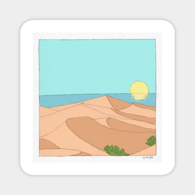 Dune landscape in matt tones Magnet by LeahHa