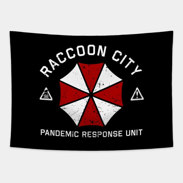 Raccoon City Pandemic Response Unit Tapestry by PopCultureShirts