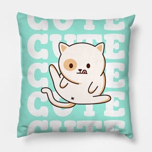 Kawaii Cat Butt (blue) Pillow