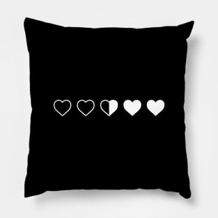 Heart Empty To Filled minimal design (Valentine Collection & Pattern Collection) Pillow