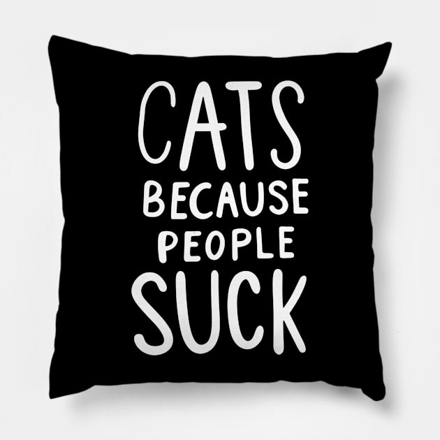 Cat because people suck Pillow by NomiCrafts