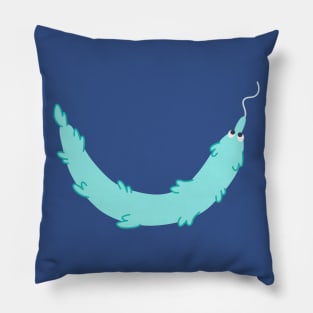 Worm Smile (Blue) Pillow