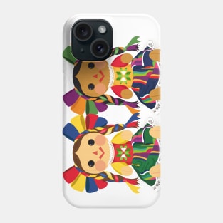 Mexican María Dolls. Mexican Otomi Dolls. Traditional Mexican Rag Dolls Phone Case