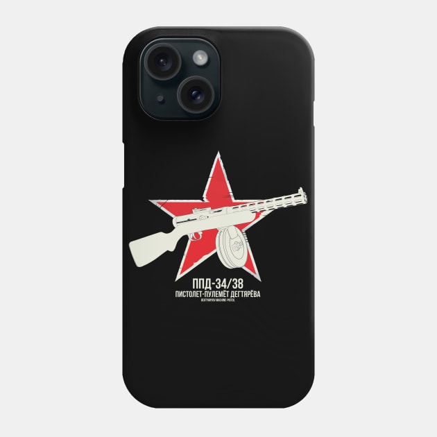 PPD-34/38 ( Degtyaryov machine pistol ) Phone Case by FAawRay