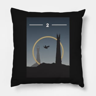Minimalist Two Towers Poster Pillow