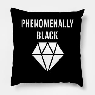 Phenomenally Black diamond Black t-shirt, graphic shirts, adult clothing, gift idea . Pillow