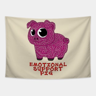 Emotional Support Pig Tapestry