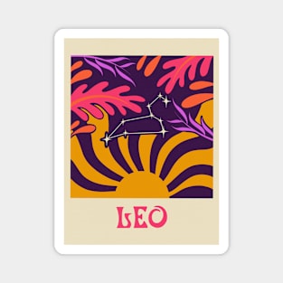 Abstract Leo Zodiac Magnet