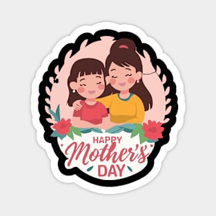 Mother and Daughter "Happy Mother's Day" Magnet