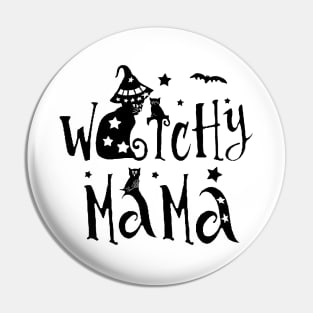 Witchy Mama (Black) Pin