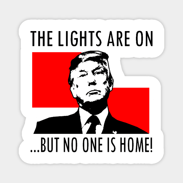 THE LIGHTS ARE ON BUT NO ONE IS HOME! Magnet by truthtopower