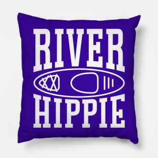 River Hippie Kayaking Kayaker Funny Pillow