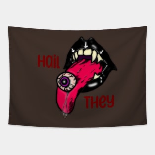 Non-binary Vampire Hail They Tapestry