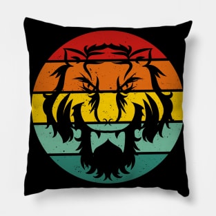 Tribal Tiger Vintage Retro Sunset Pillow