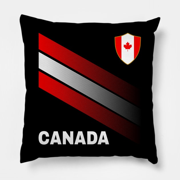 Vintage Canada Sunflower Flag Canada Soccer Lover Pillow by Sandra Holloman