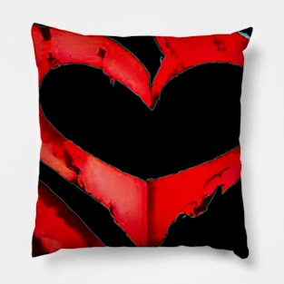 angry romantic red heart Pillow