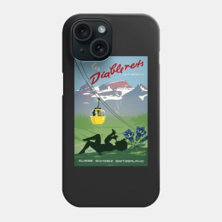 Les Diablerets, Vaud, Switzerland,Travel Poster Phone Case