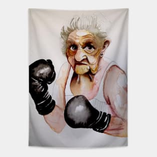 Lady boxer Tapestry