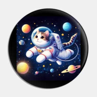 Cat in space Pin