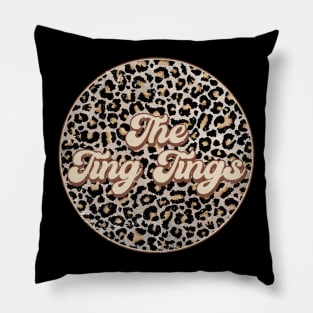 Retro Music Ting Personalized Name Circle Birthday Pillow