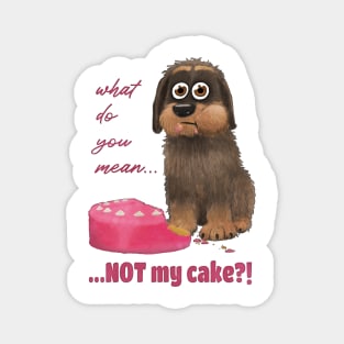 Dog with cake Magnet