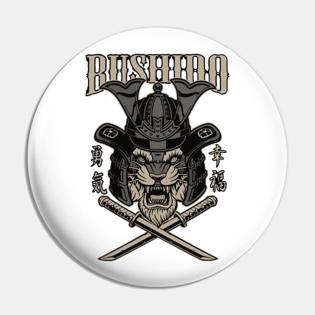 Bushido the Lion Pin by TeeGo