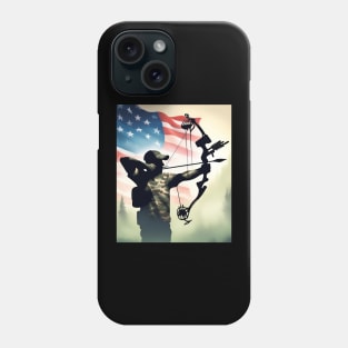 Camo American Flag Bowhunting Bow Archery Deer Hunting Phone Case