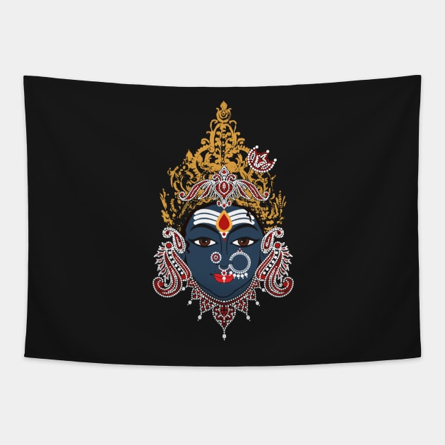 Goddess Kali Tapestry by swarna artz