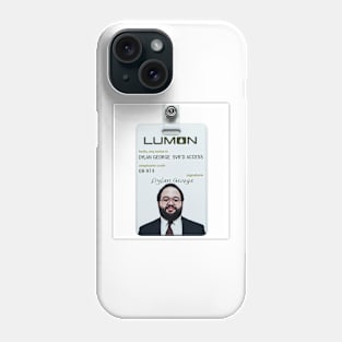 Severance series lumon industries DYLAN GEORGE Badge fan works graphic design by ironpalette Phone Case