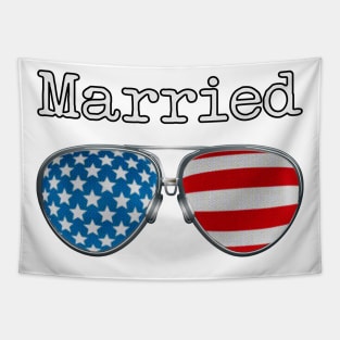 USA PILOT GLASSES MARRIED Tapestry