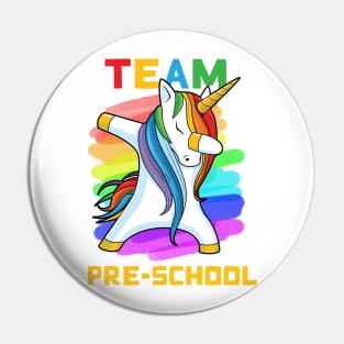 Team PRE-SCHOOL Unicorn Dabbing Gift Back To School Pin