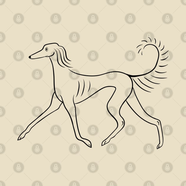 Trotting Saluki by illucalliart