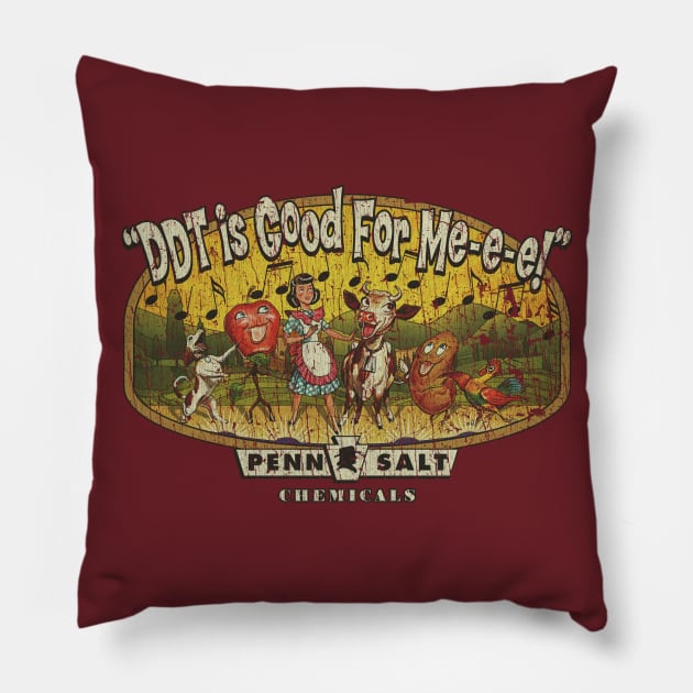 DDT Is Good For Me-e-e! 1945 Pillow by JCD666