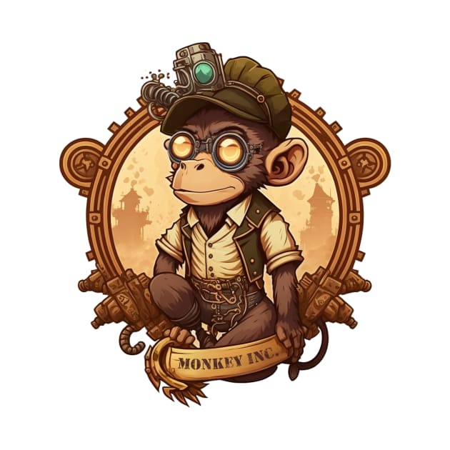 Grease Monkey Steampunk Style Monkey by Shaani